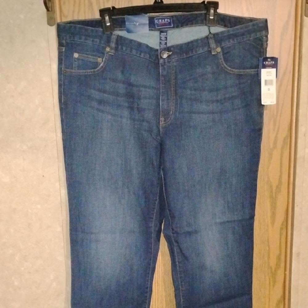 Chaps Dark Blue Denim Jeans - Classic Five-Pocket